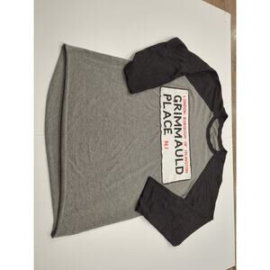 Harry Potter Gray Black Raglan Tee Small Fused Grimoled The Place